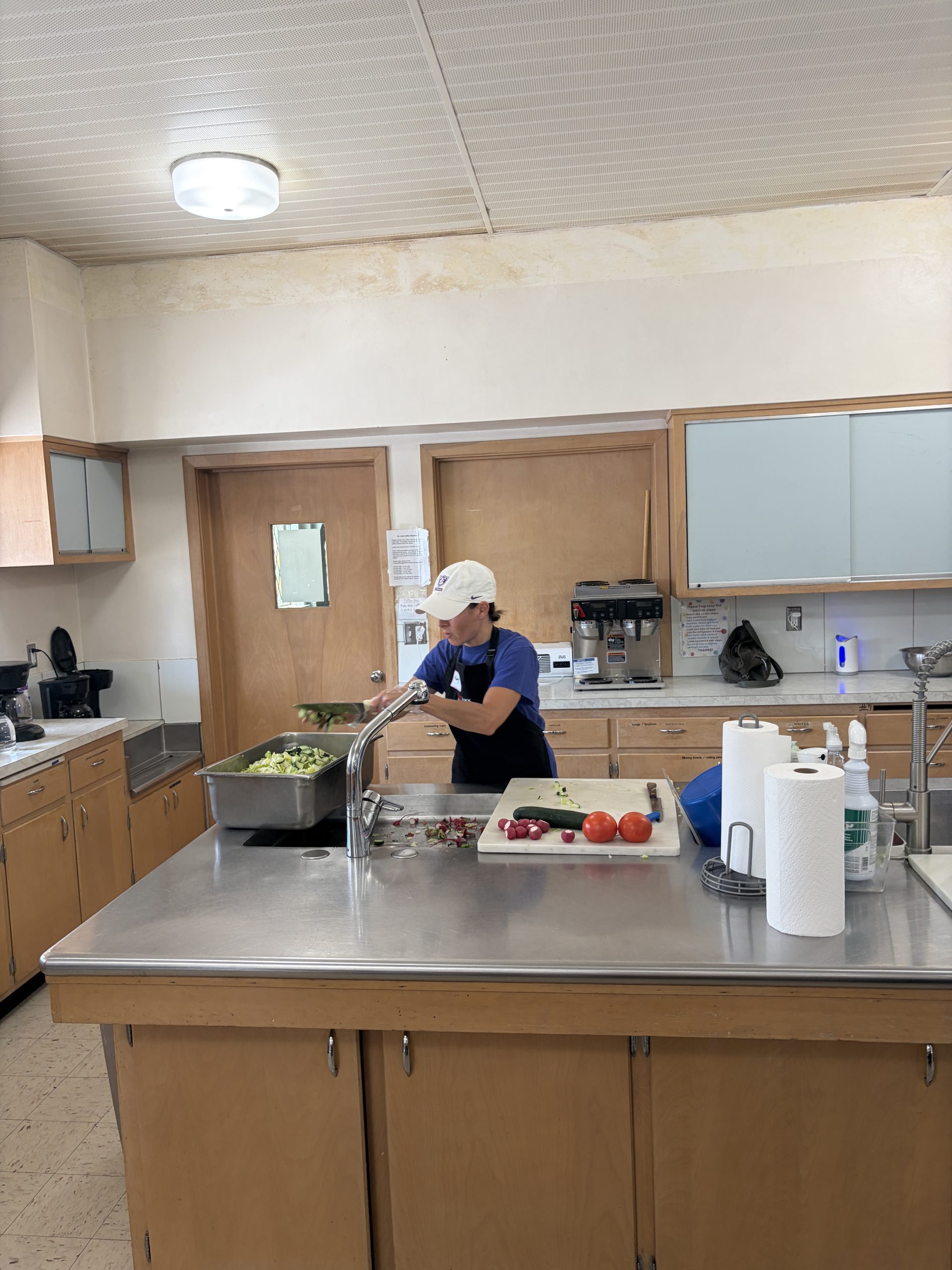 Staff participating in a community fundraiser