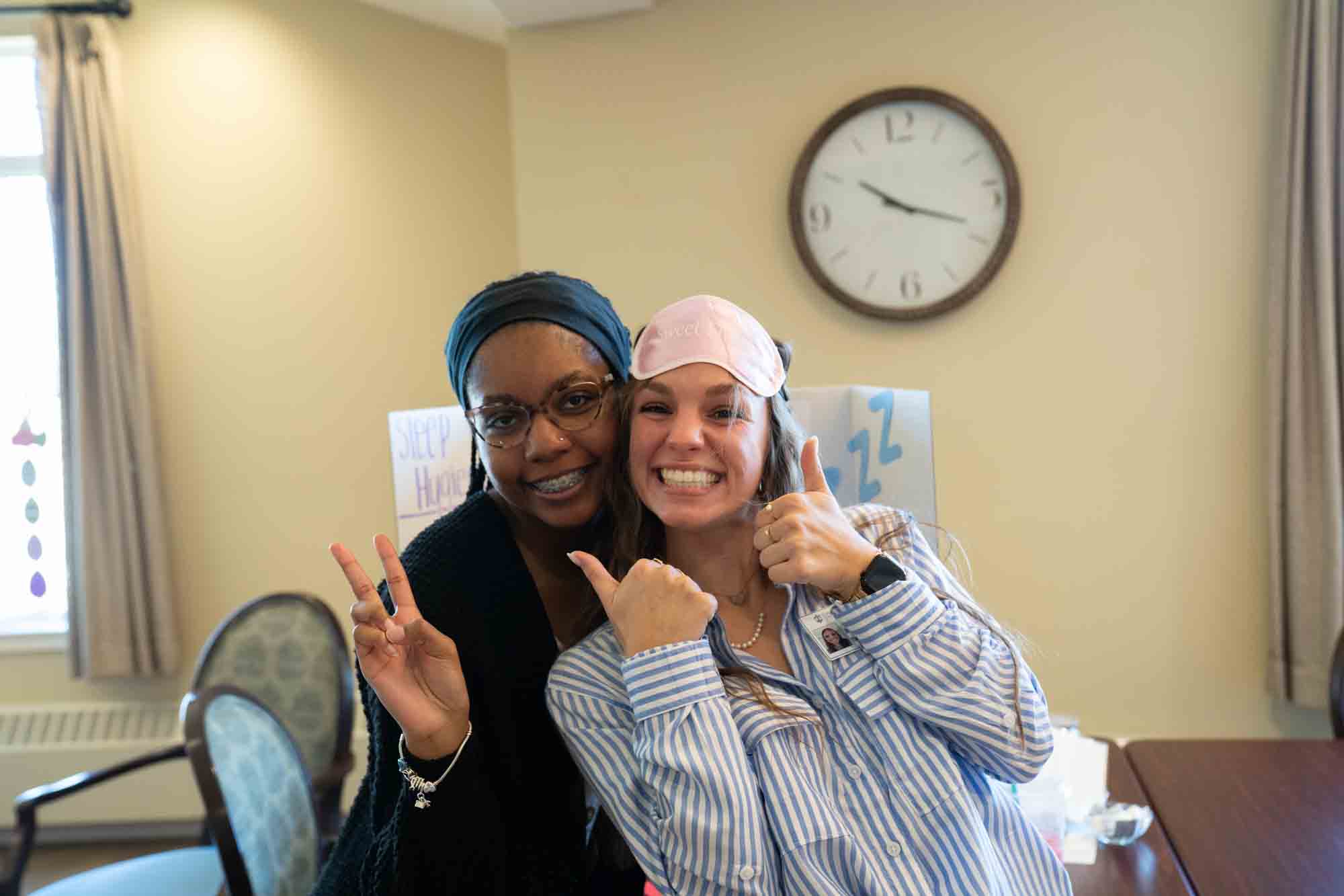 A caregiver sharing a moment with a resident